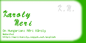 karoly meri business card