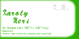 karoly meri business card